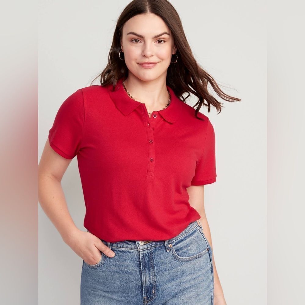 Old Navy NIB Uniform Pique Polo Shirt - Women’s L‎